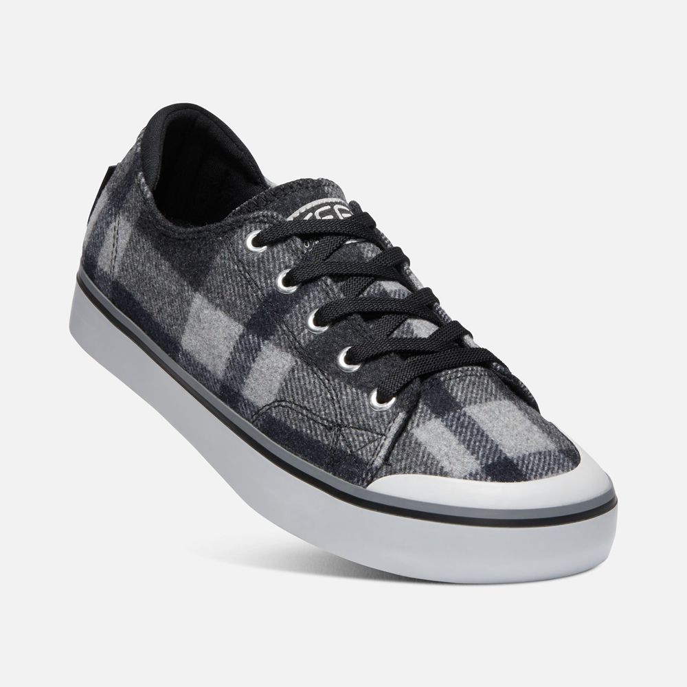 Keen Canvas Schoenen Dames Grijs/Zwart - Elsa Iii Plaid Sneaker - 75084-EOUY